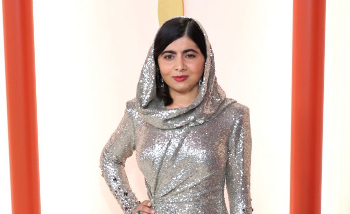 Malala Yousufzai wears Ralph Lauren Shimmery gown at Oscars 2023