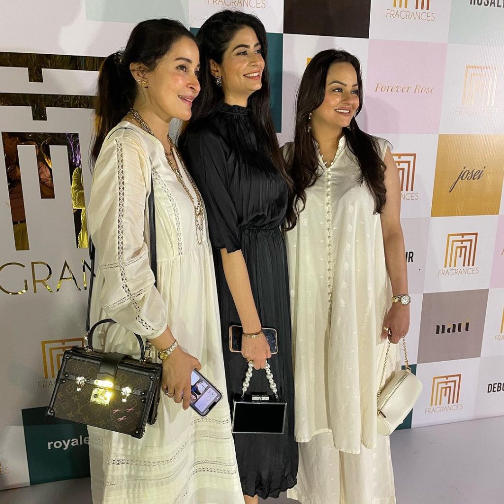 Madiha Iftikhar, Shaista Lodhi, Javeria Abbasi at MM Fragrances Launch